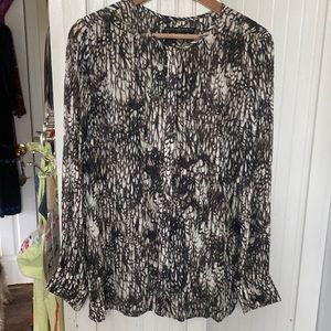 Peruvian Connection Sheer, Semi Transparent Viscose Tunic/Blouse Size S.